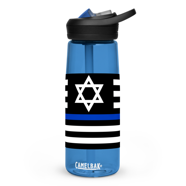 Thin Jew Line Flag ✡ Water Bottle